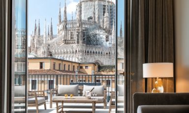 Dai Duomo Luxury Apartments by Rosa Grand lo sguardo spazia fino alle guglie del Duomo
