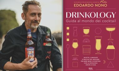Edoardo Nono&nbsp;(57 anni), patron di Rita e Rita Tiki's Room a Milano e la copertina del suo nuovo libro, pubblicato da&nbsp;Bur-Rizzoli (240 pagine, 18,90 euro, acquistabile online)
