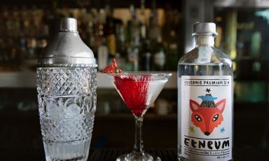 Uno dei 5 gin made in Sicily che vi raccontiamo: l'Etneum è un gin spiccatamente floreale creato da Giuseppe Librizzi
