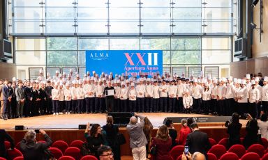 Il corpo studentesco di Alma con Ferran Adrià 
