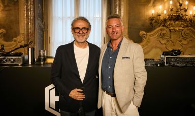Massimo Bottura, chef dell'Osteria Francescana, a Modena, e Daniel Winer, Co-Founder&CEO HexClad
