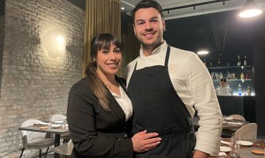 A destra Giuseppe Silvestro, chef e patron del ristorante Silvestro aperto a Monza nell'estate 2023; a sinistra sua sorella Giovanna Silvestro alla guida della sala
