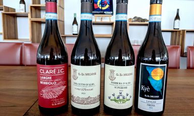Alcuni dei vini che abbiamo degustato presso la cantina G.D. Vajra a Barolo (Cuneo)
