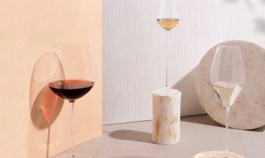 Calici e bicchieri Chateaux realizzati artigianalmente, fanno parte della nuova linea Collezione Creazioni Caraiba - CCC

