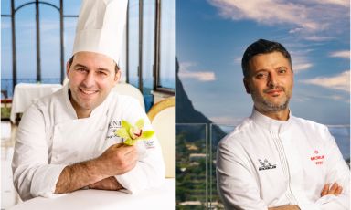 Luigi Lionetti e Raffaele Amitrano, da sinistra a destra, sono gli chef rispettivamente del Le Monzù e del Mammà, entrambi a Capri
