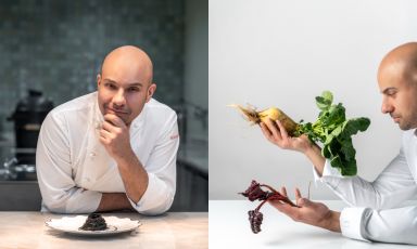 Lo chef Matteo Maenza coordina tutta l'offerta ristorativa dei Lefay, alta hôtellerie a Gargnano, sul Garda, a Pinzolo, sulle Dolomiti, e del 2025 anche a Montalcino e in Svizzera

