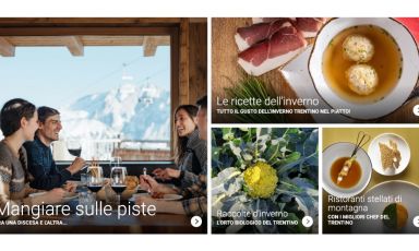 La pagina del sito di VisitTrentino che promuove l'enogastronomia (anche di alta fascia) della provincia
