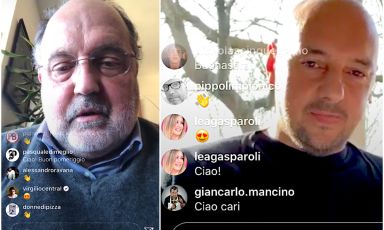 Paolo Marchi e Beppe Palmieri durante la loro diretta su InstagramTv. Domani, mercoledì 25 marzo, appuntamento con Enrico Bartolini, sempre alle ore 16
