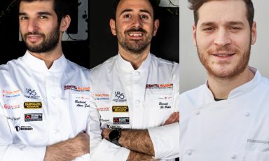 Richard Abou Zaki (Retroscena a Porto San Giorgio, Fermo), Davide Di Fabio (Dalla Gioconda a Gabicce Monte, Pesaro Urbino) e Francesco Vincenzi (Franceschetta58 a Modena): tutti giovanissimi, tutti ex-studenti dell'istituto alberghiero di Serramazzoni, tutti allievi di Massimo Bottura. Per una sera, il prossimo 29 giugno, saranno insieme, pronti a regalare grandi emozioni a Identità Golose Milano, con un menu che celebra l'arte di accogliere in occasione della presentazione nella città meneghina del libro Ospitalità. A way of life di Mattia Cicognani, una pubblicazione Maretti Editore
