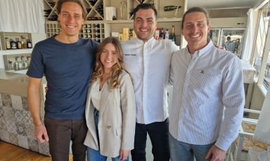 Francesco, Fiorenza e Fabrizio Gargiulo con chef Vincenzo Corcione
