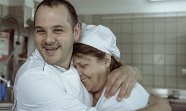 Pietro ed Erminia Cuomo, protagonisti nella cucina di Hostaria di Bacco a Furore, in Costiera Amalfitana
