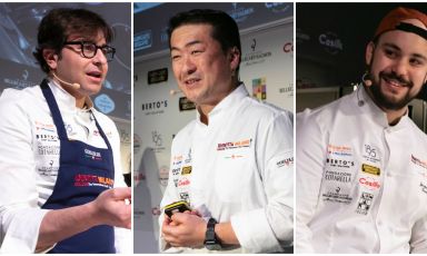 Guido Paternollo di Pellico 3, il maestro Hirotoshi Ogawa, Jacopo Ticchi della Trattoria Da Lucio: sono stati i tre protagonisti della prima edizione di Identità di Pesce
(Tutte le foto sono di Brambilla / Serrani)
