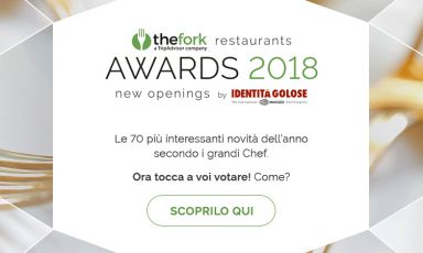 70 tra i più importanti chef della cucina d'autore italiana chiamati da Identità Golose a selezionare le migliori 70 nuove aperture e nuove gestioni del periodo che va da gennaio 2017 a marzo 2018: da oggi sul sito www.theforkrestaurantsawards.it il pubblico è invitato a votarle. Saranno considerati validi i voti di coloro che hanno effettuato una prenotazione attraverso TheFork nel periodo 1 maggio 2017 - 1 maggio 2018

