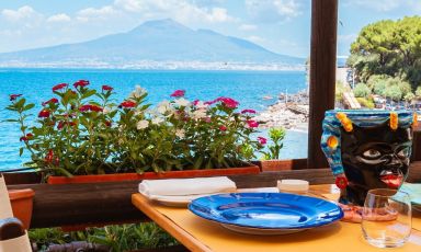 La vista dal ristorante Il Bikini di Vico Equense
