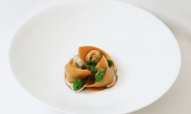 Tortelli di pollo bianco della Valdarno alla cacciatora 
