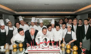 10 years of Imàgo in Rome: a big party, the other night. Here’s Francesco Apreda celebrating
