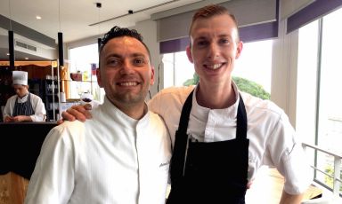 Antonio Buono (30 anni, napoletano) e Davide Garavaglia (28, milanese). Sono rispettivamente il co-chef e il saucier del Mirazur di Mentone, il ristorante dell'argentino Mauro Colagreco, quarto al mondo nella classifica della World's 50Best 2017, 2 stelle Michelin. E la capo-pasticciera è Roberta Gesualdo, 32enne romana

