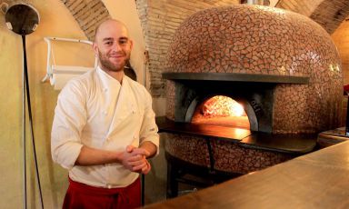 Stingone’s interpretations of pizza Margherita at I Gastronauti, Lucera