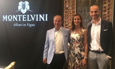 Armando, Sarah e Alberto Serena della cantina Montelvini di Venegazzù (Treviso)
