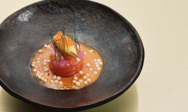 Trota, carota e mango all&rsquo;Osteria Enoteca Cuntitt, in Canton Ticino
