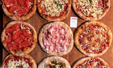 The round pizzas from Tommaso Vatti at Autoctona in Radincondoli (Siena)
