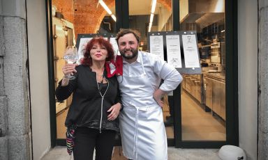 Maida Mercuri e Luca Natalini, ossia la sempreverde patronessa de Al Pont de Ferr di Milano e il suo nuovo chef
