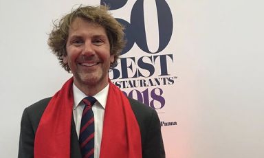 Mehmet Gürs, chef at restaurant Mikla in Istanbul, makes his debut in the World's50Best (at number 44) in Bilbao last Tuesday (photo from instagram)
