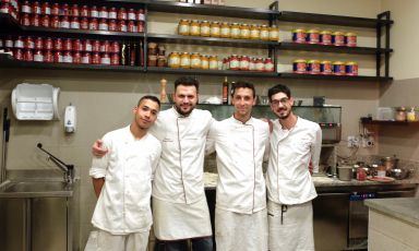 Il team di Lievità in via Sottocorno, a Milano: Juan José Fernandez Acosta (da Malaga), Giorgio Caruso, Mauro De Lucia e Stefano Beretta (le foto sono di Tanio Liotta)
