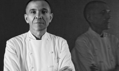 Lionello Cera, veneziano classe 1966, chef e patron dell'Antica Osteria Cera di Campagna Lupia, nella Laguna Veneziana, 2 stelle Michelin, Da qualche mese ha in gestione anche il Bistrot del mare dell'Excelsior Venice Lido Resort
