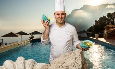 Luigi Lionetti, classe 1984, caprese doc, chef del ristorante Le Monzù dell'hotel Punta Tragara di Capri
