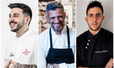 Davide Marzullo,Trattoria Contemporanea, Lomazzo (Como), Federico Della Vecchia, Casa Bi, Milano e Francesco Melone, Casa Giardino, Milano. Saranno i tre protagonisti della cena del 9 luglio a Identit&agrave; Golose Milano

