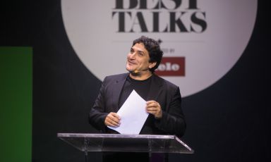 Mauro Colagreco on the stage of the 50BestTalks on Monday 16th September in Paris 
