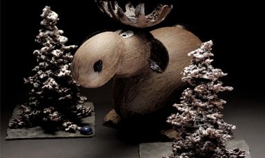 Composizione natalizia di Patrick Roger, fantastico maître chocolatier francese con 7 punti vendita disseminati tra Parigi e dintorni (più un settimo indirizzo a Bruxelles in Belgio)