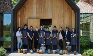 René Redzepi, in the middle, with part of the staff at Noma
