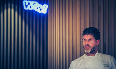 Italian-Argentinian chef Paulo Airaudo, two stars in San Sebastian, now stars with his voluptuous cuisine also in Florence, at Luca's restaurant in boutique hotel La Gemma
