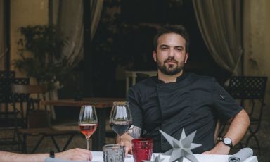 Marco Culeddu, emiliano classe 1991, dal 2019 chef all'Osteria del Guà del relais La Barchessa di Villa Pisani a Lonigo, in provincia di Vicenza. Foto Aromi Group
