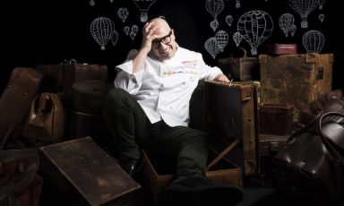 Paolo Brunelli nel ritratto dello studio Brambilla-Serrani a Identità Milano, marzo 2017
