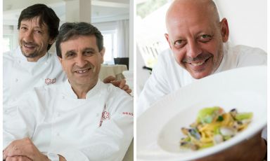 I fratelli Sandro e Maurizio Serva e Gianfranco Pascucci saranno gli chef protagonisti del secondo appuntamento a Identità Expo S.Pellegrino con il quale la Regione Lazio intende promuovere le proprie eccellenze enogastronomiche attraverso i grandi piatti dei suoi migliori cuochi