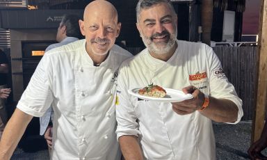 Gianfranco Pascucci e Ivano Veccia fotografati al Bob Fest.&nbsp;Foto&nbsp;Carlo Passera
