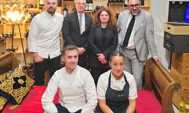 Quelli del Pashà di Polignano: da sinistra in alto Michele Spadaro, Luigi De Palma, Rossana Minunni e&nbsp;Antonello Magistà, sotto Michele Colacicco e Fathushe Buthi
