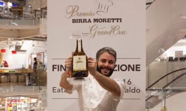 Il vincitore della sesta edizione del Premio Birra Moretti Grand Cru, Giuseppe Lo Iudice, chef-patron insieme ad Alessandro Miocchi del ristorante Retrobottega di Roma
