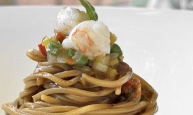 Tagliolino tiepido è il Piatto della bella stagione di Giulio Terrinoni, chef del ristorante Per me a Roma
