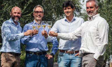 Da sinistra Giuliano, Andrea, Francesco ed Elio Pisoni

