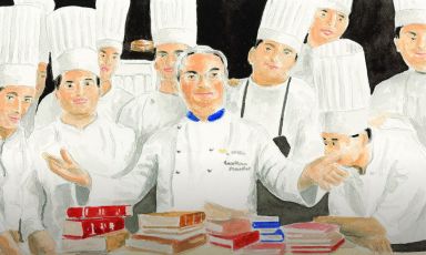Particolare di copertina di "Chef Portraits" di Severino Salvemini, Skira editore, 188 pagine a 33,25 euro se acquistato online
