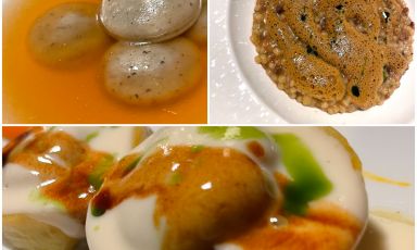 Ravioli alla genovese campana, Fregola, estratto di legumi e spuma di cozze e Anolini come un pizzocchero: tre primi piatti golosissimi da provare alla tavola di Silvestro ristorante a Monza, casa dello chef e patron Giuseppe Silvestro
