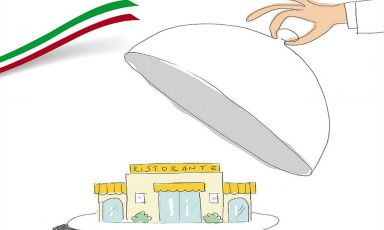 L'illustrazione di Simona Oliva, copertina del libro "Ristoranti da scoprire. I ristoranti dove nessuno ti ha mai portato" di Marco Bolasco, editore Giunti (224 pagine; 15,30 euro se se acquistato online)
