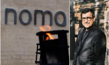 A sinistra il Noma di Copenhagen, al centro delle polemiche sugli abusi nei confronti della brigata e degli stagisti. A destra Josep Roca, uno dei tre fratelloni di El Celler de Can Roca a Girona, in Catalogna
