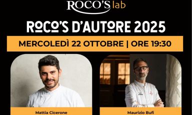 Mattia Cicerone e Maurizio Bufi (con anche Rama Redzepi) protagonisti dell'ultimo appuntamento con Roco's d'Autore, al Roco's Lab di Salò (Brescia)
