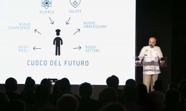 Niko Romito on the stage of Identità Milano 2021. All photos from Brambilla-Serrani
