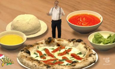 Paolo Marchi e la Margherita Sbagliata di Franco Pepe ieri sera protagonisti a Striscia la notizia
